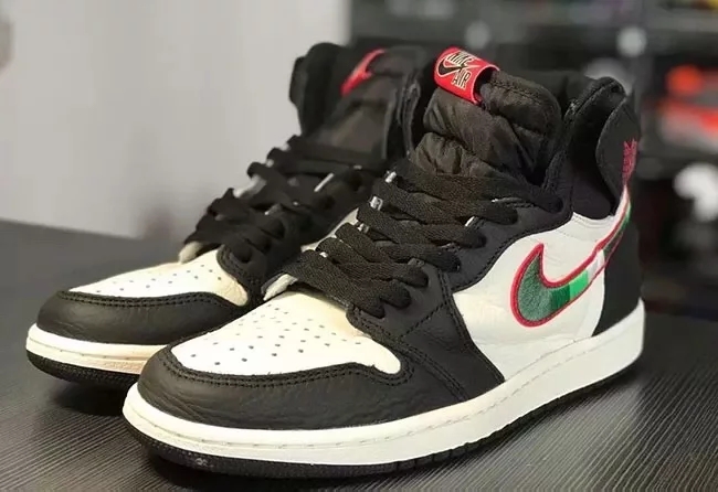 Air Jordan 1 Retro High OG “Sports Illustrated Black White Shine Green Red Shoes